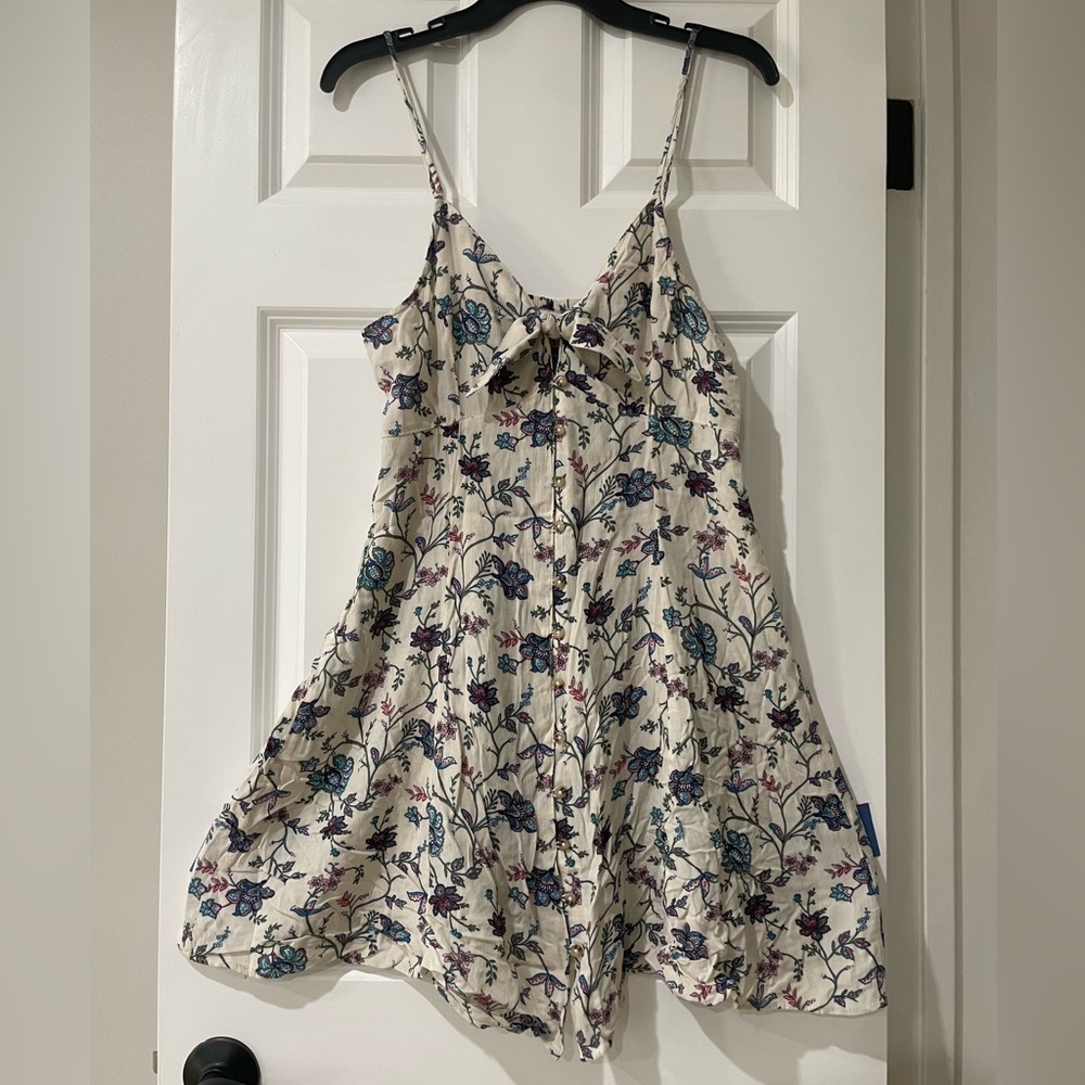 American Eagle Outfitters Blue and Purple Tie Front Camisole